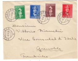 Norvège - Lettre De 1939 - Oblit Stavanger - Exp Vers Grenoble - Valeur 61 € ( 30 + 31 ) En ......2005 - Covers & Documents