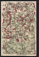 AK Eibenstock, Wona-Karte Der Region Um Den Ort  - Cartes Géographiques
