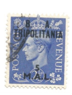 (COLONIE E POSSEDIMENTI) 1950, SOPRASTAMPATI, 5M SU 2,5P - Francobollo Usato (CAT. SASSONE N.18) - Tripolitania