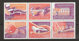 1989 MNH Sweden, Mi 1559-64 Postfris** - Unused Stamps