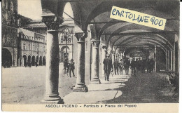 Marche-ascoli Piceno Piazza Del Popolo E Veduta Animatissima Del Porticato (formato/piccolo) - Ascoli Piceno