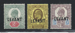 1905 BRITISH LEVANT - SG L4-L6-L8  3 Valori  MLH/* - Altri & Non Classificati