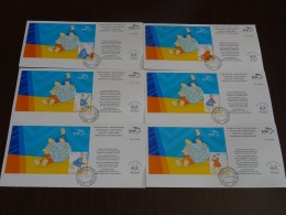 Greece 2004 Mascots Of Olympic Games Stamps 28 Unofficial Cards - FDC