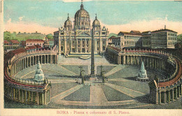 ITALIA ROMA  PIAZZA E COLONNATO DI S. PIETRO - Vatikanstadt