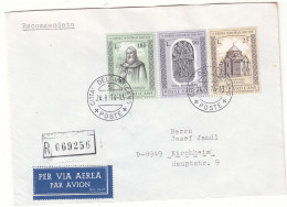 Vatican - Lettre Recom De 1974 - Oblit Citta Del Vaticano - Exp Vers Kirschheim - églises - - Briefe U. Dokumente