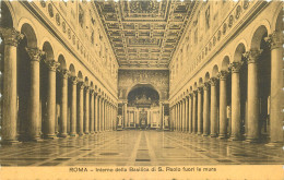 ITALIA  ROMA INTERNO DELLA BASILICA DI S. PAOLO FUORI LE MURA - Churches