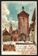 Künstler-AK Heinrich Kley: Freiburg, Schwabenthor & Bild Auf Der Stadtseite Des Thurms  - Kley