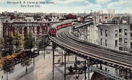 Usa - NEW YORK CITY - Elevated Railroad Curve At 110th Street - Publ. The American Art Publ. Co. - Manhattan