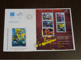 Greece 2003 Athens 2004 Body And Mind Block Unofficial Large FDC - FDC