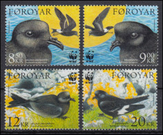 Dänemark-Färöer 530-533 Naturschutz 2005: Sturmschwalben, 4 Werte, Satz ** / MNH - Féroé (Iles)