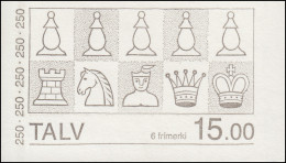 Färöer-Inseln Markenheftchen 1 Schachfiguren - König Und Dame, ** Postfrisch - Féroé (Iles)