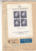 Liechtenstein - Lettre Recom De 1938 - GF - Oblit Schaan - Exp Vers Liverpool - Valeur 110,00 Euros - - Briefe U. Dokumente