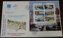 Greece 2004 Athens 2004 Olympic Cities Block Unofficial Large FDC - FDC