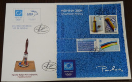 Greece 2004 Athens 2004 Modern Art Block Unofficial Large FDC - FDC