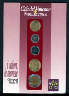Vatikan 1992 Kursmünzensatz/ KMS Im Folder "i Valori. Le Monete" ST (EM568 - Vaticaanstad