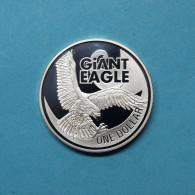 Neuseeland 2009 1 Dollar Giant Eagle 1 Unze Feinsilber PP (M4399 - Zonder Classificatie