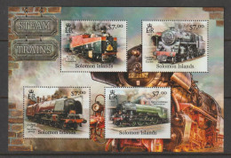 Solomon Islands 2012 Steam Trains Sheetlet MNH - Trains