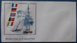 176  Enveloppe Pour Cachet Premier Jour Ou Commémoratif  Marine D'hier Et D'aujourd'hui  Voilier Bateau Pêche Guerre Fer - Bateaux