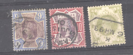 Grande Bretagne  :  Yv  101-03  (o) - Used Stamps