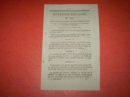 Bulletin Des Lois: Translation Des Restes Mortels De Napoléon. Pont Suspendu Avec Tarifs De Passage Lacq Abidos - Decrees & Laws