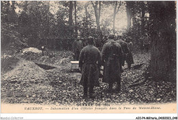 AJCP4-0339- MILITARIA - GUERRE DE 1914 - VAUXROT - INHUMATION D'UN OFFICIER FRANCAIS DANS LE PARC DE MAISON - Andere Kriege