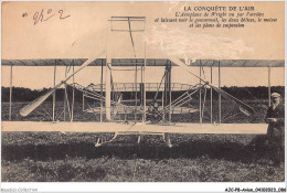 AJCP8-0773- AVION - LA CONQUETE DE L'AIR - L'AEROPLANE DE WRIGT VU PAR L'ARRIERE ET LAISSANT VOIR LE GOUVERNAIL - 1914-1918: 1. Weltkrieg