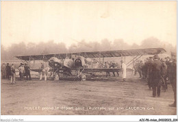 AJCP8-0737- AVION - POULET PREND LE DEPART POUR L'AUSTRALIE SUR SON CAUDRON - 1914-1918: 1ste Wereldoorlog