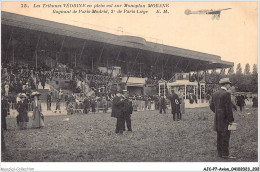 AJCP7-0726- AVION - LES TRIBUNES VEDRINE EN PLEIN VOL SUR MONOPLAN MORANE - GAGNANT DE PARIS-MADRID - 1914-1918: 1. Weltkrieg