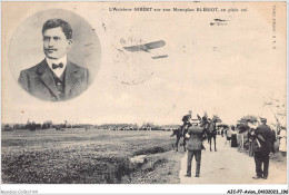 AJCP7-0723- AVION - L'AVIATEUR GIBERT SUR SON MONOPLAN BLERIOT - EN PLEIN VOL - 1914-1918: 1ère Guerre