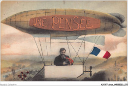 AJCP7-0711- AVION - UNE PENSEE BALLON DIRIGEABLE - 1914-1918: 1ère Guerre