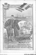 AJCP6-0620- AVION - FRAISSINET ET CIE - PAQUEBOTS POSTE FRANCAIS - MARSEILLE - 1914-1918: 1ère Guerre