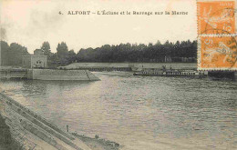 94 - Maisons Alfort - L'Ecluse Et Le Barrage Sur La Marne - CPA - Oblitération Ronde De 1923 - Voir Scans Recto-Verso - Maisons Alfort