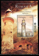 Malaysia 2004 Historical Buildings Lighthouse Lighthouses Geography Places Architecture S/S Stamp MNH - Leuchttürme