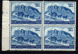 1950 - San Marino PA 82 U.P.U. - Quartina  ++++++ - Unused Stamps