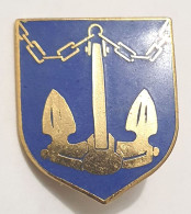 Gendarmerie Maritime. T1. Garde-Côte. Ancre Marel D'or, Fond Bleu. Sans Plateau Mais Avec écrou. - Esercito