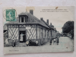 Lincourt-flavacourt , Le Café L BELLARD Et Route De Serifontaine - Autres & Non Classés