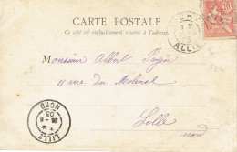 124 Type Mouchon 10 C. Rose Tarif Carte Postale 25-06-1903 - 1900-02 Mouchon