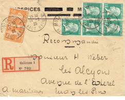 Tarifs Postaux France Du 25-03-1924 (17) Pasteur N° 171 15 C X 5 + 5 C. X 2 Semeuse LR 1er 14-02-1925 - 1922-26 Pasteur