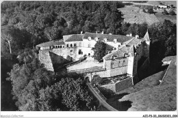 AJIP3-33-0198 - En Avion Au-dessus De Château De Cazeneuve - Début 17e Siècle - Par PRECHAC - Gironde - Langon