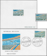 Madagascar 1972 Y&T 510. Non Dentelé, Feuillet De Luxe Et FDC. Raffinerie De Pétrole à Tamatave - Aardolie