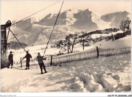 AJIP7-74-0792 - CORDON En Hiver - Haute-savoie - Le Remonte-pente Et Le Massif Du Mont-blanc - Bonneville