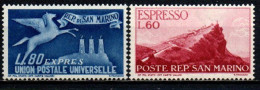 1950 - San Marino E 21/E 22 Espressi  ++++++ - Nuovi