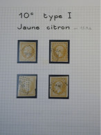 DM 16 FRANCE BELLE PAGE . N°13 JAUNE CITRON   + VU BEHR .DISPERSION COLLECTION++ - 1853-1860 Napoléon III