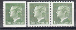 Schweden 1976 - Koenig Carl XVI, Mi-Nr. 935xADl/Dr+935yA, MNH** - Nuovi