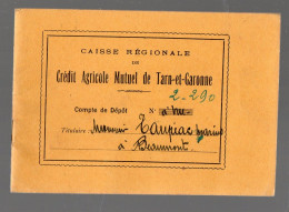 Beaumont De Lomagne (82) Carnet De Depots CREDIT AGRICOLE MUTUEL  1946  (PPP47028) - Andere & Zonder Classificatie