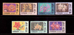 Malaysia Kelantan 1979 Flowers Flower Flora Nature Plants Plant Coat Of Arms Stamps MNH - Malaysia (1964-...)