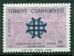 AC - TURKEY STAMP -  INTERNATIONAL CERAMIC EXHIBITION MNH 01 SEPTEMBER 1967 - Ongebruikt