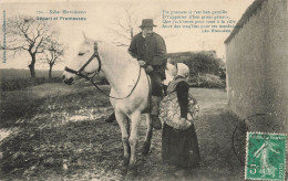 COUPLES - Départ Et Promesses - J'te Promets Si T'est Ben Gentille D't'apporter D'ben Grous... - Carte Postale Ancienne - Costumi