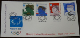 Greece 2002 Athens 2004 The Winners Unofficial FDC - FDC