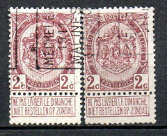 1718 Voorafstempeling Op Nr 82 - MECHELEN 1911 MALINES - Positie A & B - Roulettes 1910-19